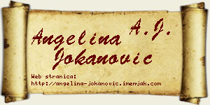 Angelina Jokanović vizit kartica